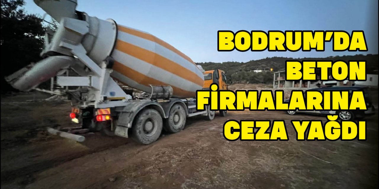 BODRUM'DA BETON FİRMALARINA CEZA YAĞDI