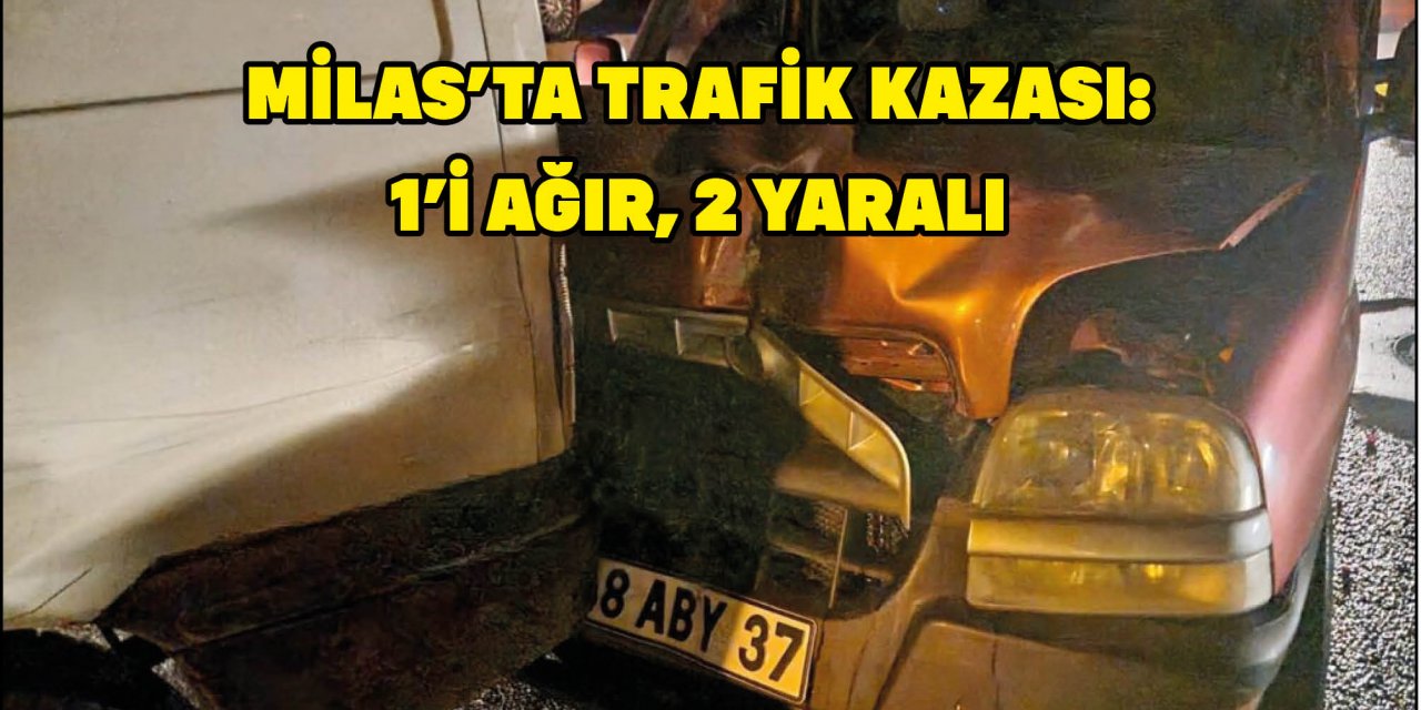 MİLAS'TA TRAFİK KAZASI: 1'İ AĞIR, 2 YARALI