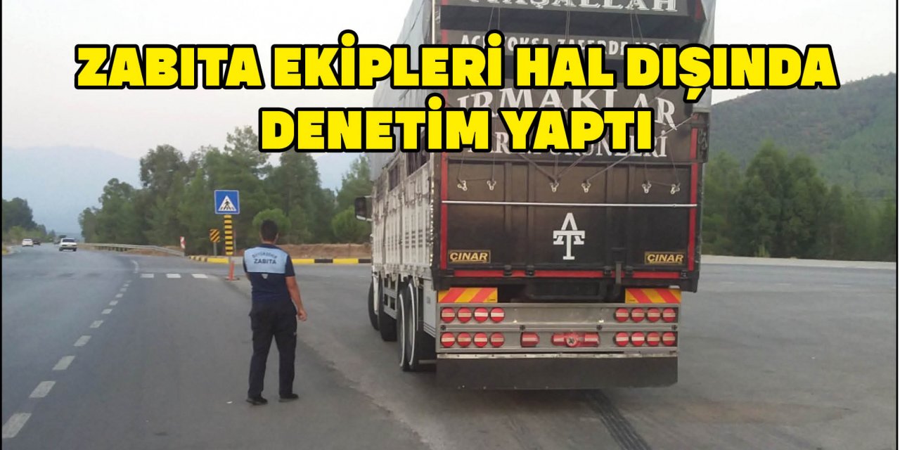 ZABITA EKİPLERİ HAL DIŞINDA DENETİM YAPTI