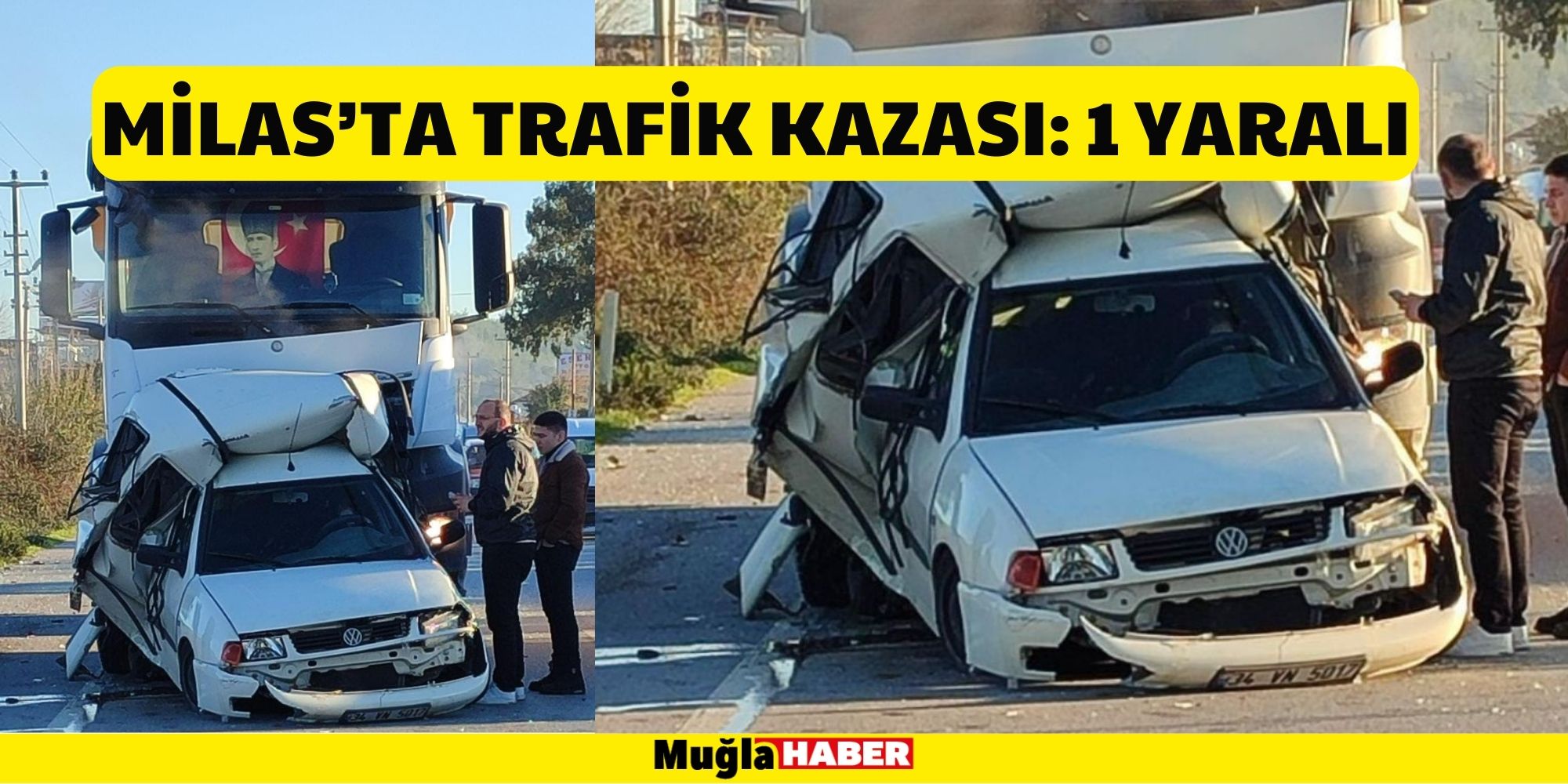 MİLAS’TA TRAFİK KAZASI: 1 YARALI