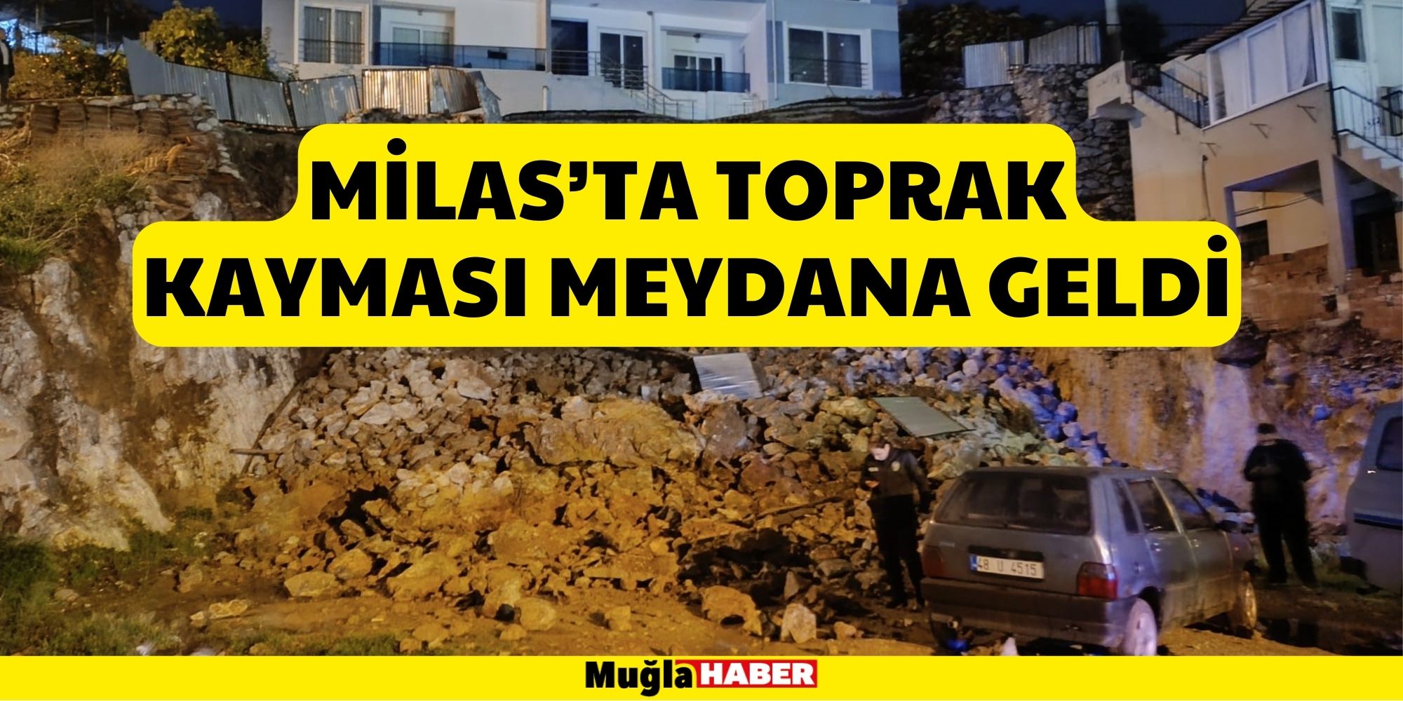 MİLAS’TA TOPRAK KAYMASI MEYDANA GELDİ