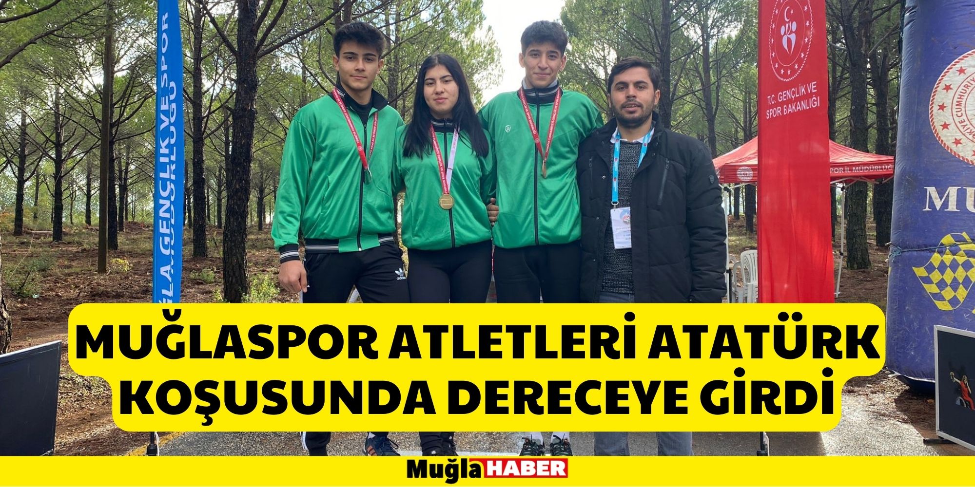 MUĞLASPOR ATLETLERİ ATATÜRK KOŞUSUNDA DERECEYE GİRDİ