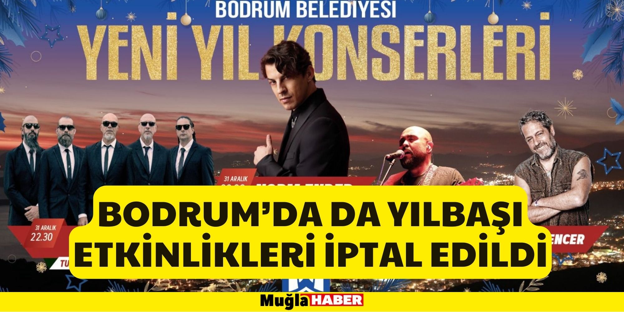 Bodrum’da da yılbaşı etkinlikleri iptal edildi