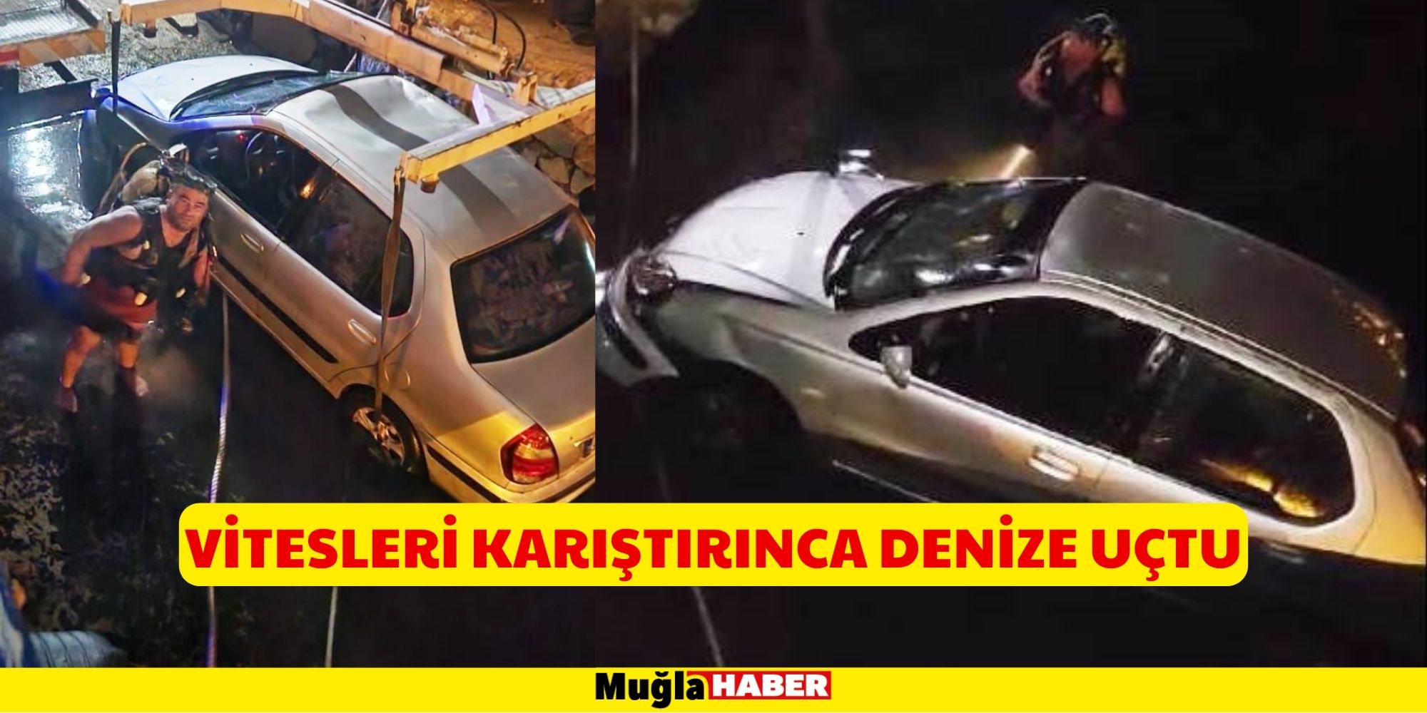 Vitesleri karıştırınca denize uçtu