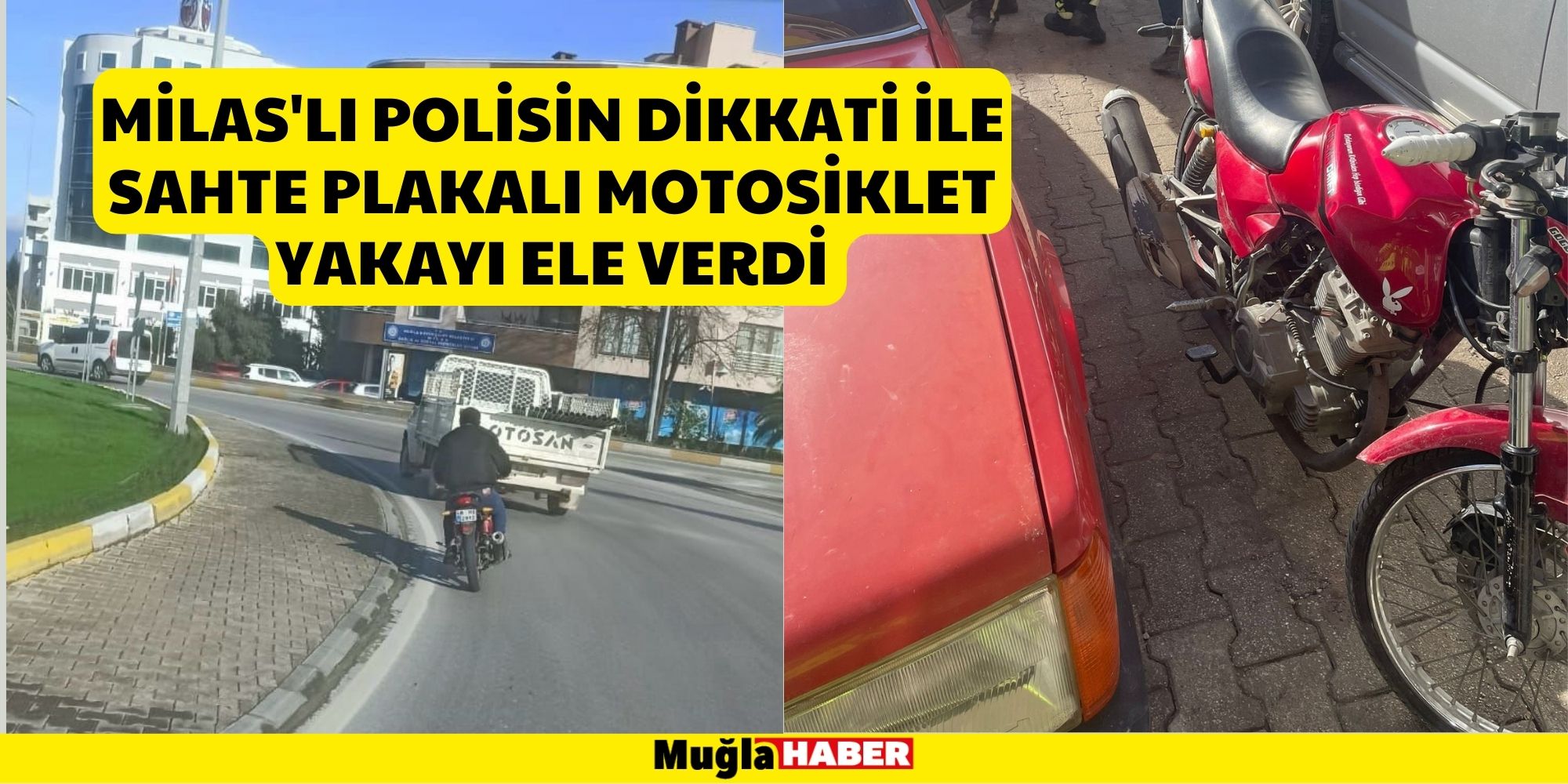 Milas'lı Polisin Dikkati ile Sahte Plakalı Motosiklet Yakayı Ele Verdi