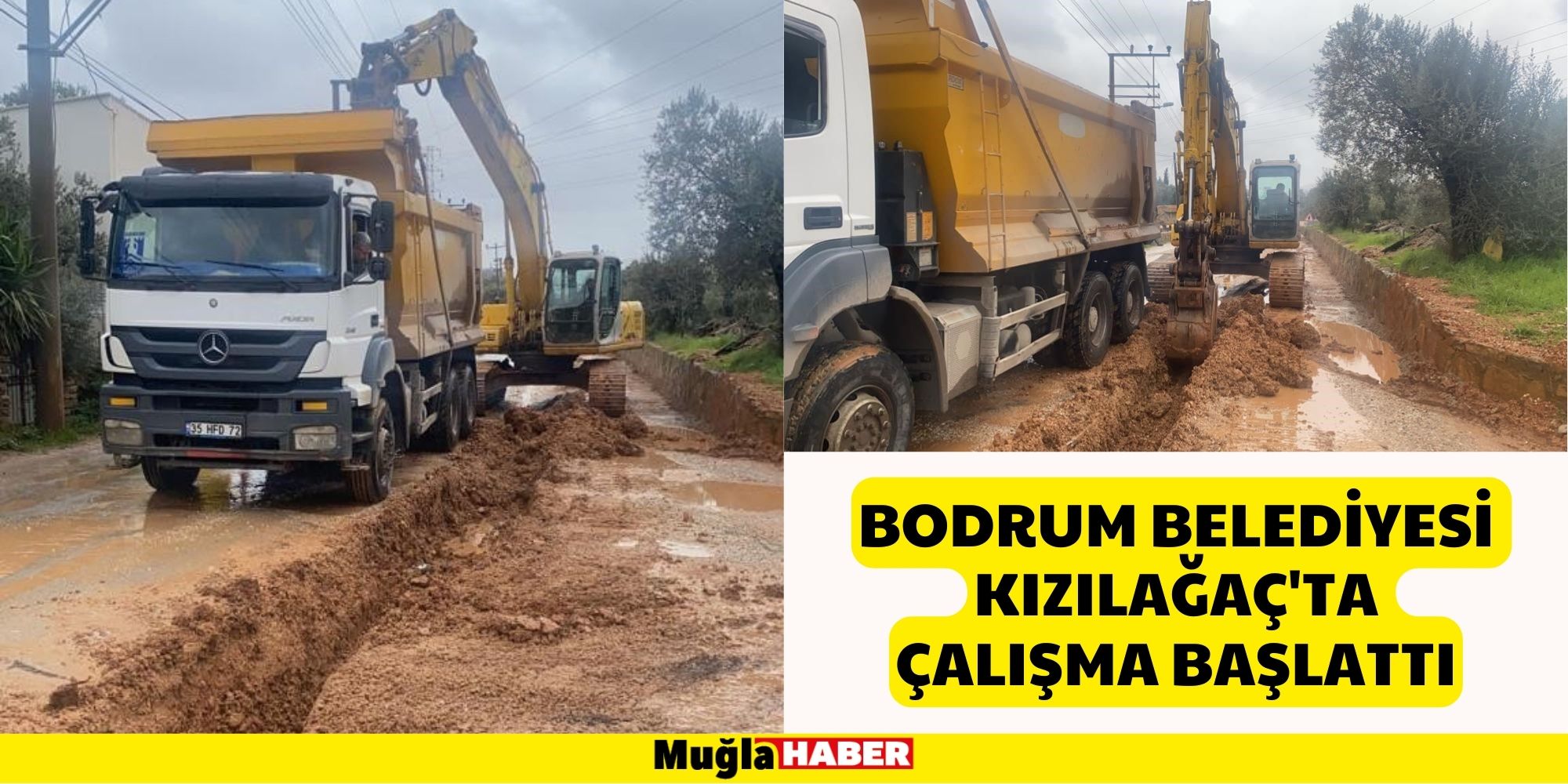 Bodrum Belediyesi Kızılağaç'ta Çalışma Başlattı