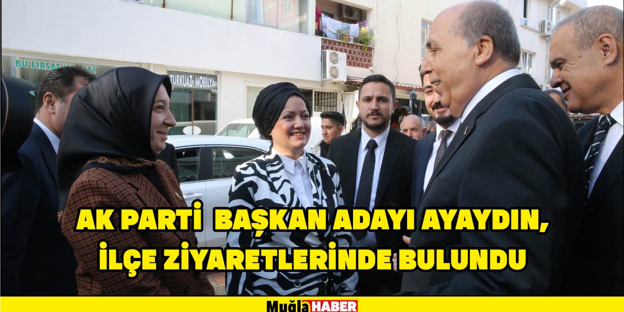 AK PARTİ  BAŞKAN ADAYI AYAYDIN, İLÇE ZİYARETLERİNDE BULUNDU