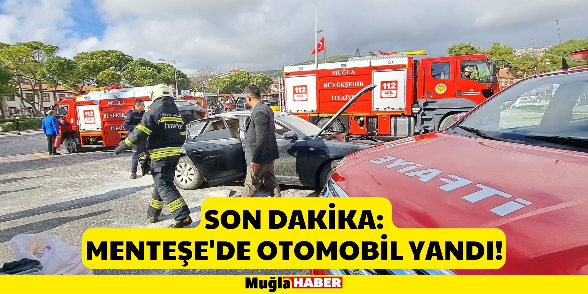 Son Dakika: Menteşe'de Otomobil Yandı!