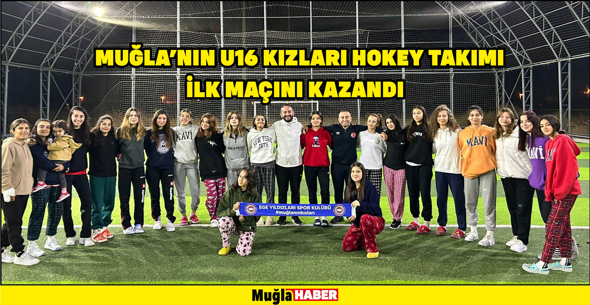 Muğla’nın U16 kızları Hokey takımı ilk maçını kazandı