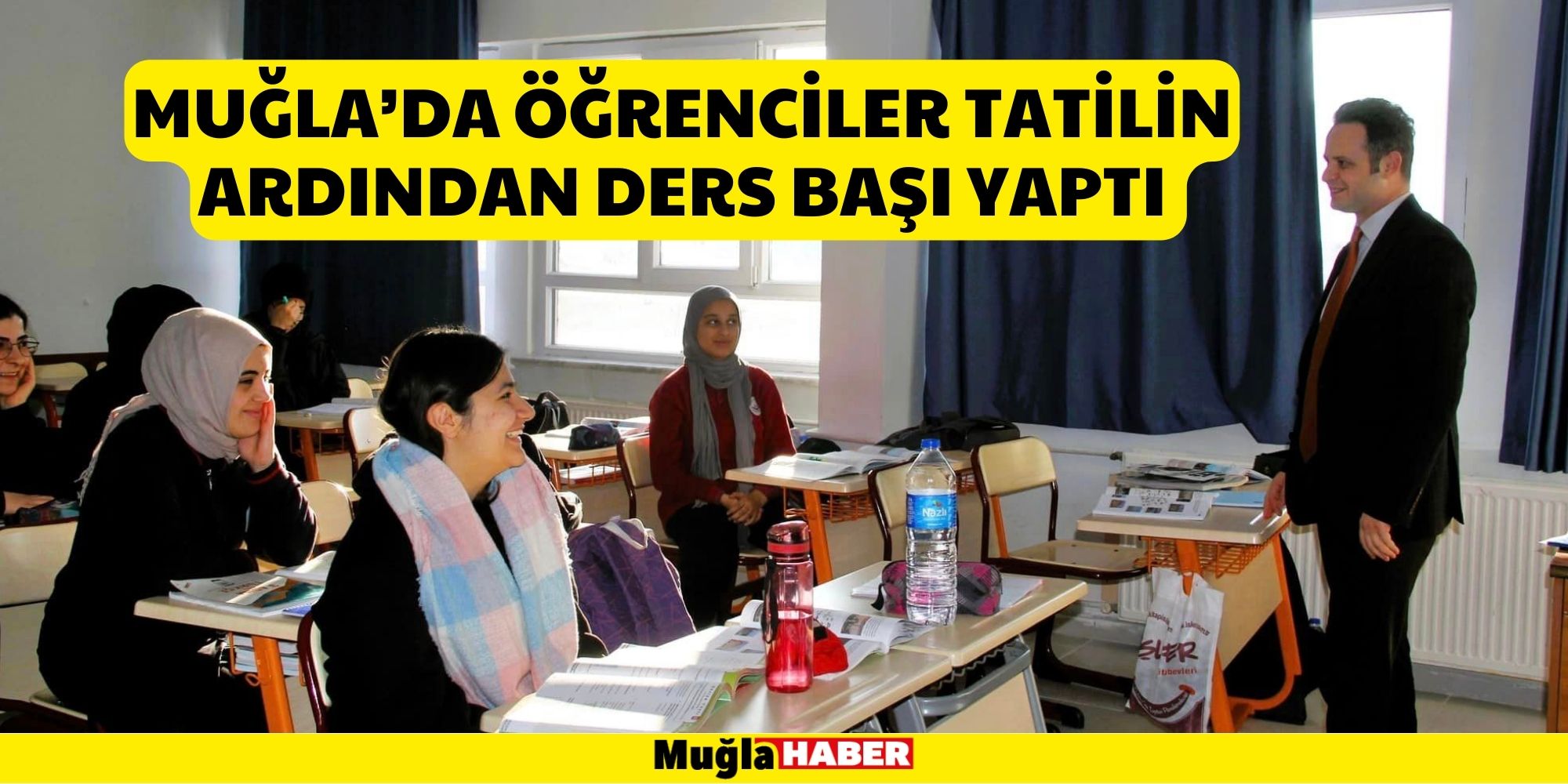 Muğla’da öğrenciler tatilin ardından ders başı yaptı