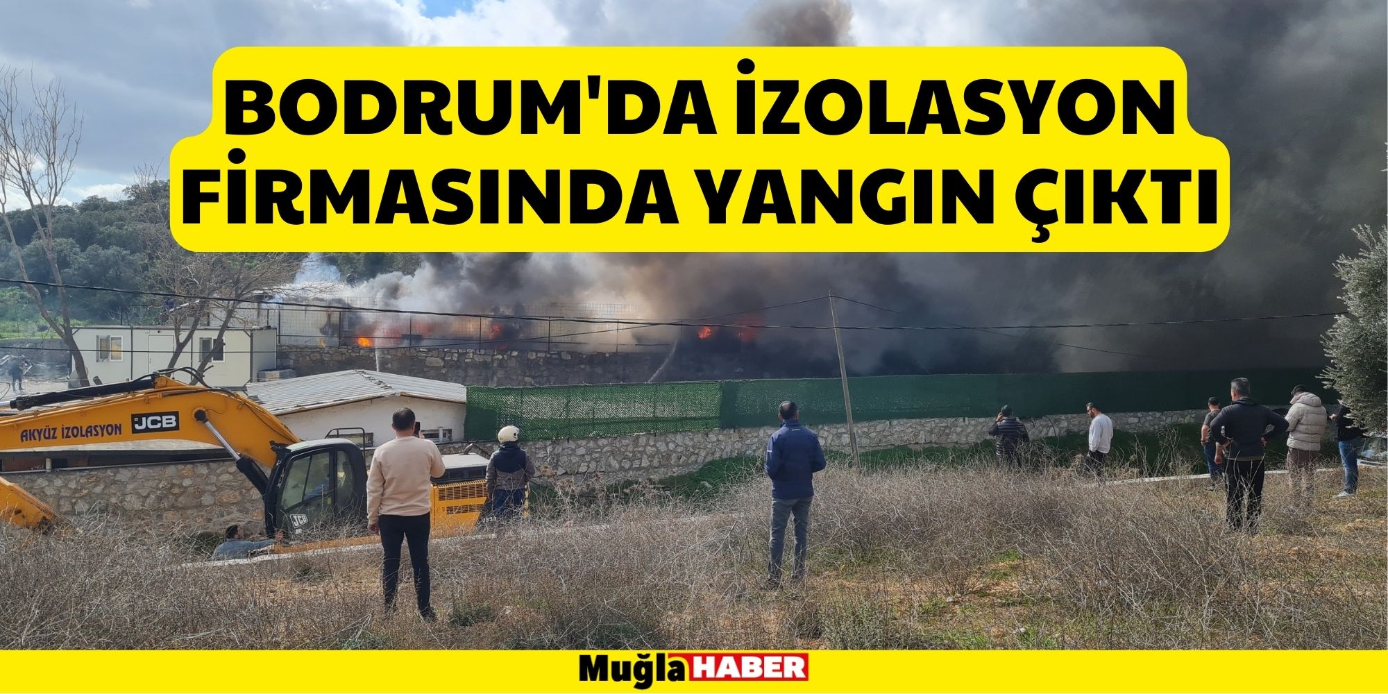 Bodrum'da izolasyon firmasında yangın çıktı