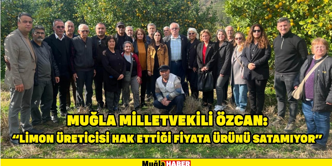 MUĞLA MİLLETVEKİLİ ÖZCAN: “LİMON ÜRETİCİSİ HAK ETTİĞİ FİYATA ÜRÜNÜ SATAMIYOR”