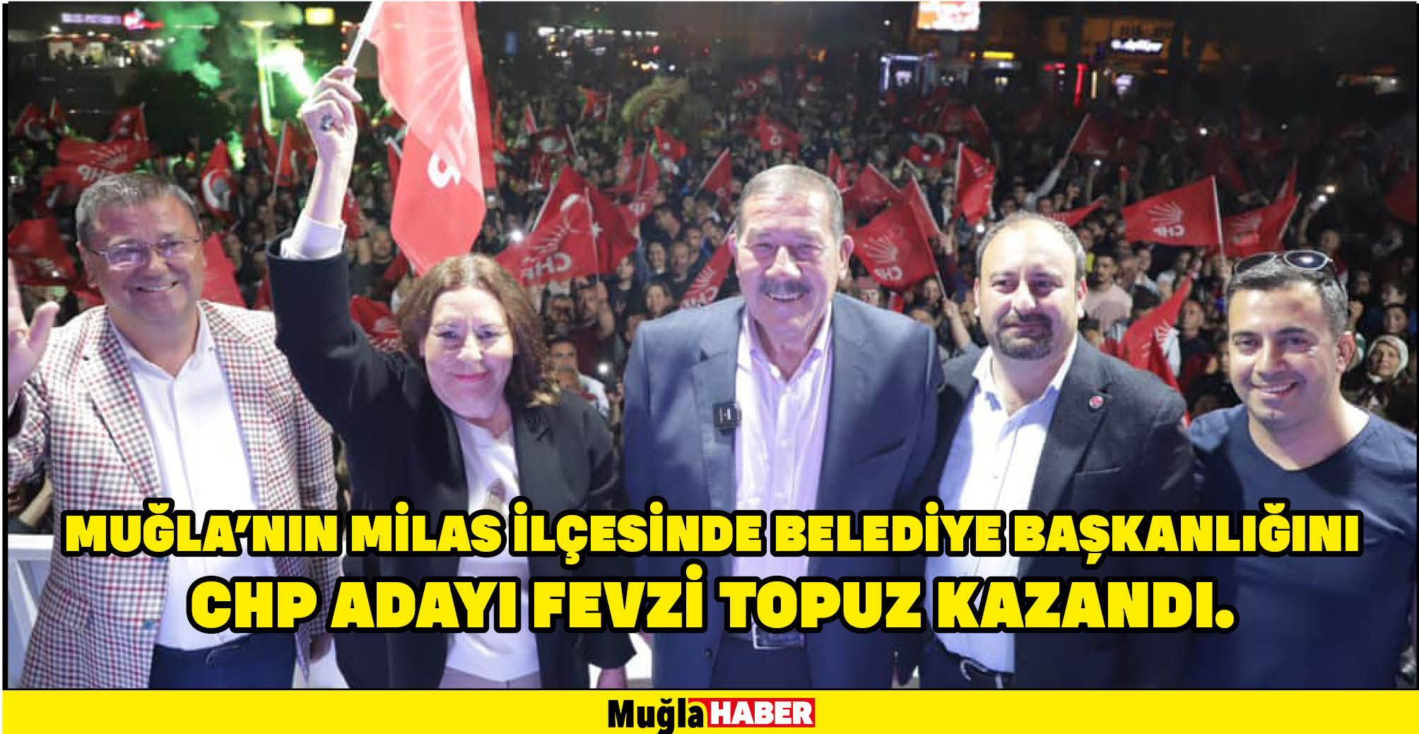 Muğla'nın Milas ilçesinde belediye başkanlığını kesin olmayan sonuçlara göre, CHP adayı Fevzi Topuz kazandı.