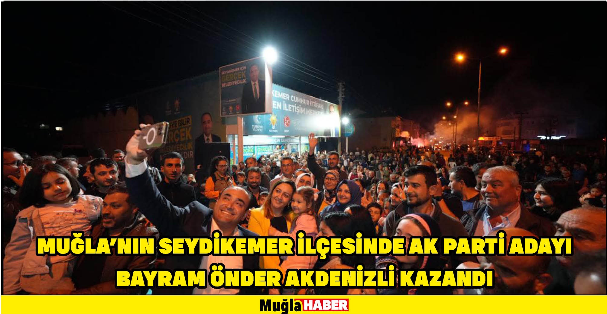 Muğla'nın Seydikemer ilçesinde kesin olmayan sonuçlara göre, AK Parti adayı Bayram Önder Akdenizli kazandı