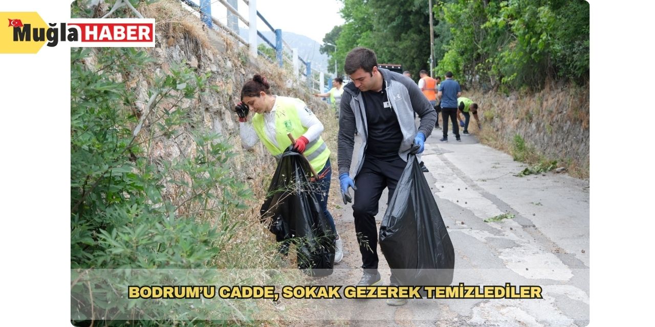 Bodrum’u cadde, sokak gezerek temizlediler