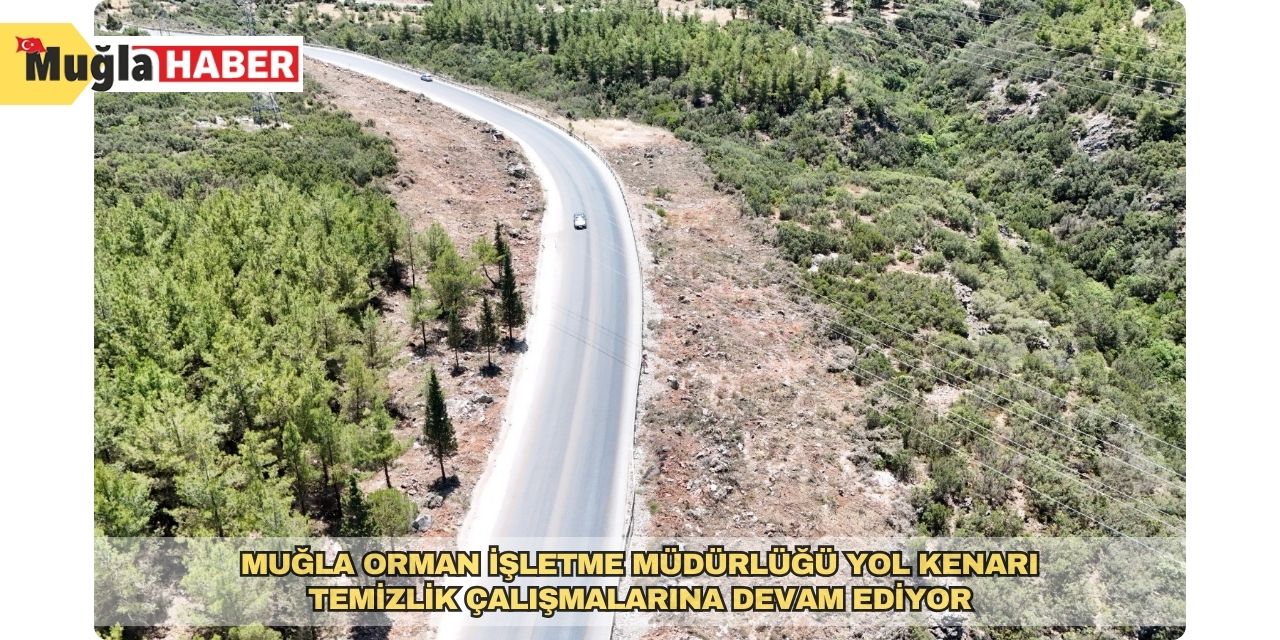 Muğla Orman İşletme Müdürlüğü yol kenarı temizlik çalışmalarına devam ediyor