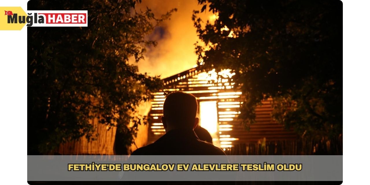 Fethiye'de bungalov ev alevlere teslim oldu