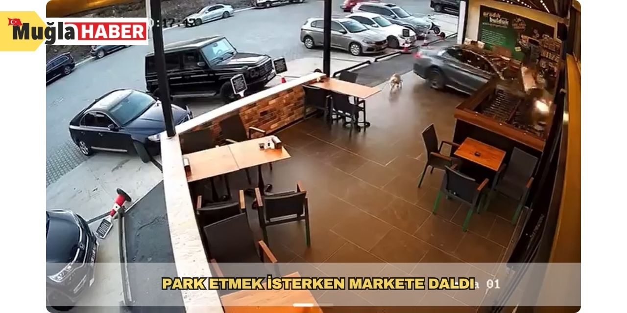 Park etmek isterken markete daldı