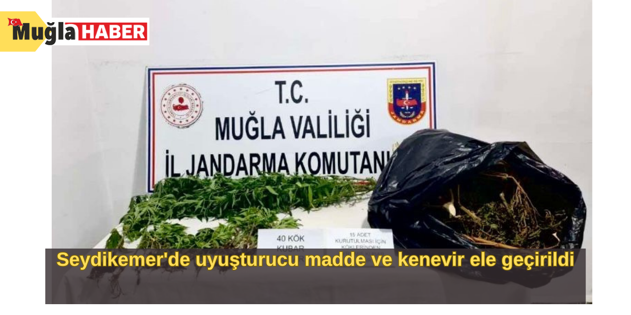 Seydikemer'de uyuşturucu madde ve kenevir ele geçirildi