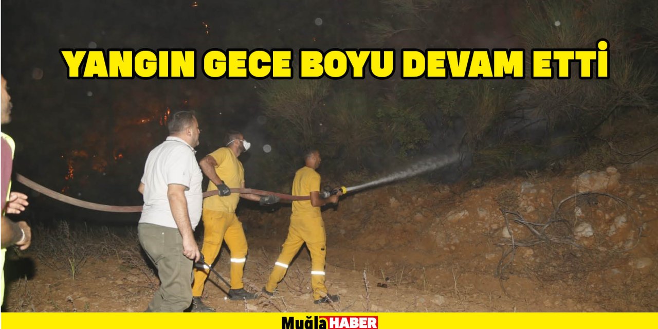 Yangın gece boyu devam etti