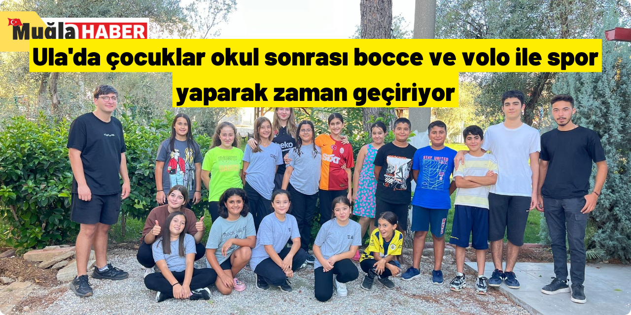 Ula'da çocuklar okul sonrası bocce ve volo ile spor yaparak zaman geçiriyor