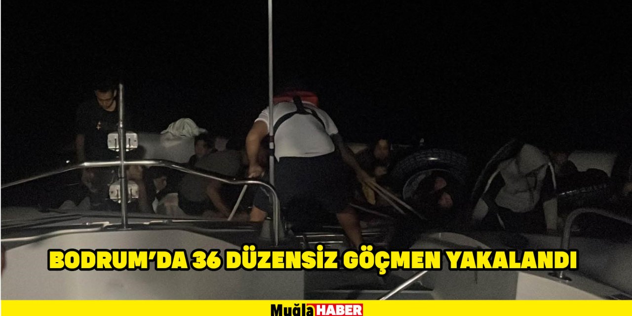 Bodrum'da 36 düzensiz göçmen yakalandı