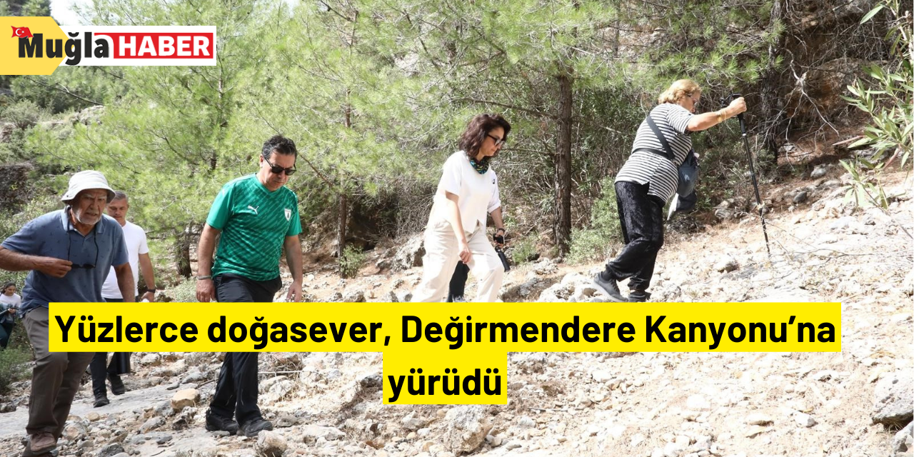 Yüzlerce doğasever, Değirmendere Kanyonu’na yürüdü