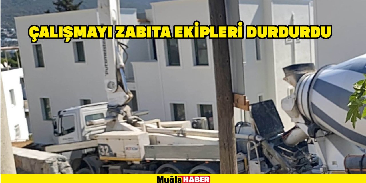 ÇALIŞMAYI ZABITA EKİPLERİ DURDURDU