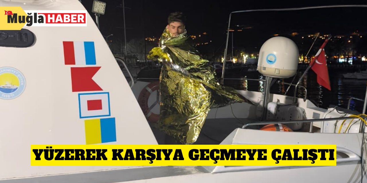 Yüzerek karşıya geçmeye çalıştı