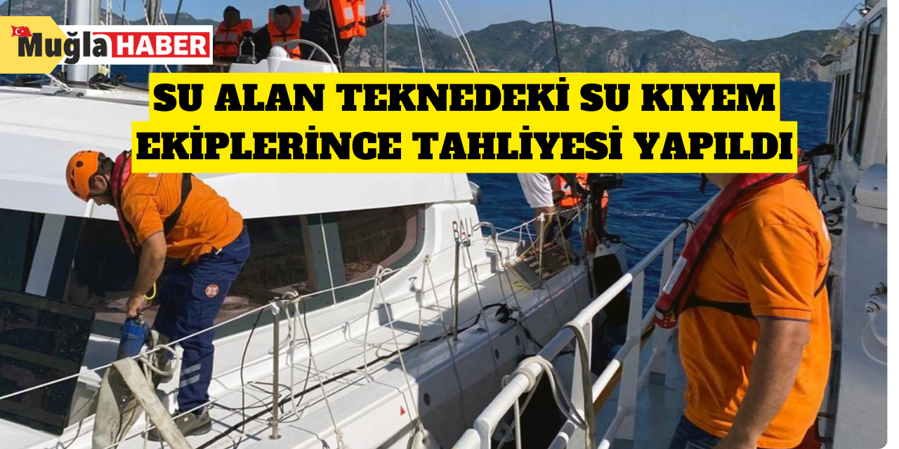 Su alan teknedeki su KIYEM ekiplerince tahliyesi yapıldı