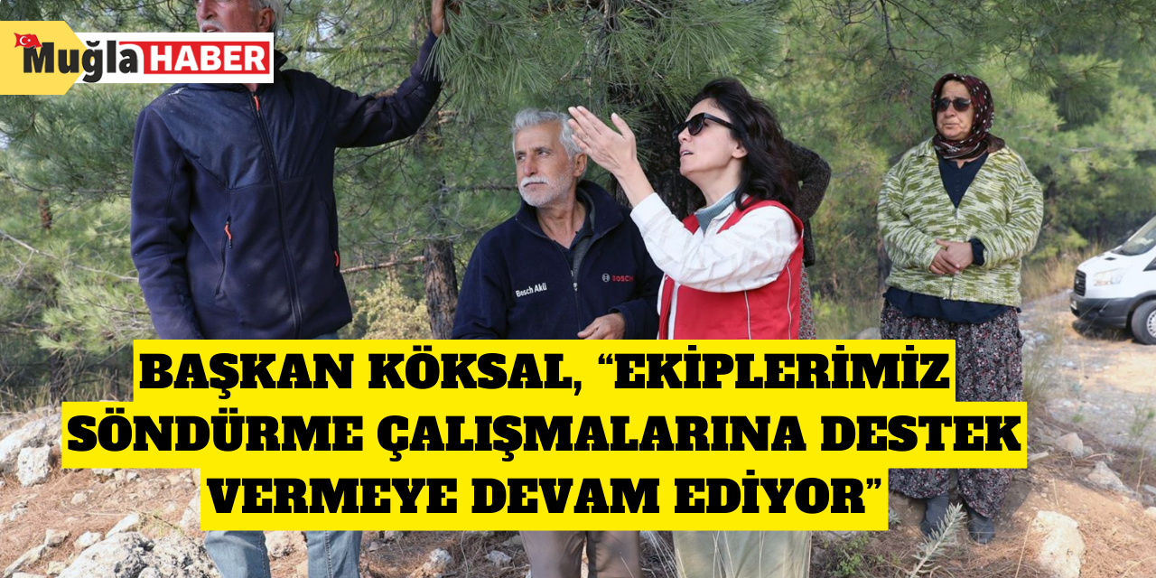 Başkan Köksal, “Ekiplerimiz söndürme çalışmalarına destek vermeye devam ediyor”