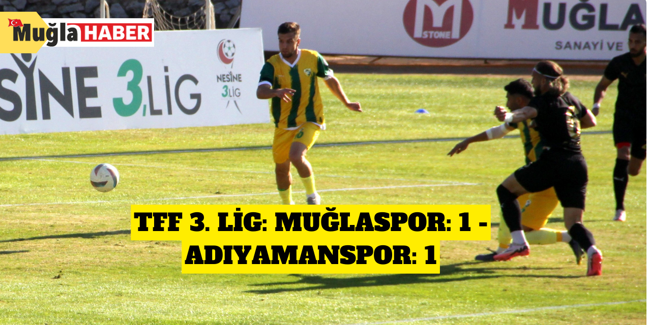 TFF 3. Lig: Muğlaspor: 1 - Adıyamanspor: 1