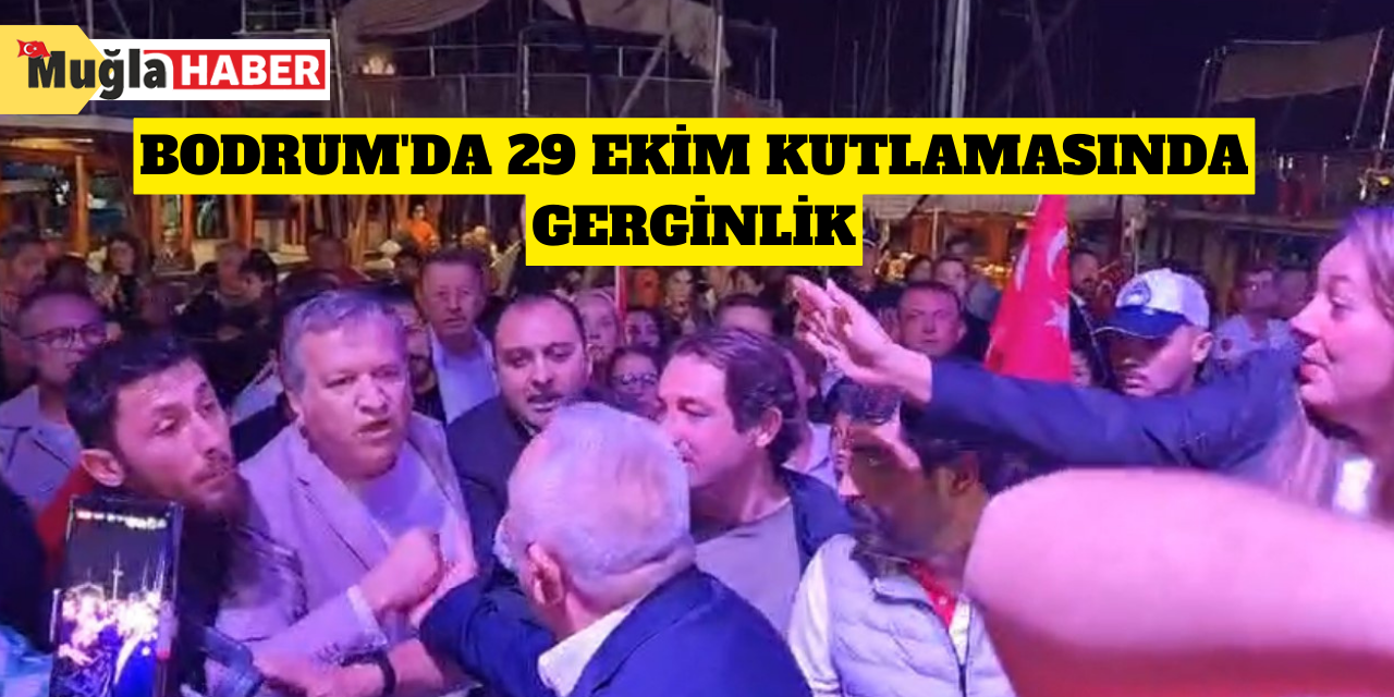 Bodrum'da 29 Ekim kutlamasında gerginlik