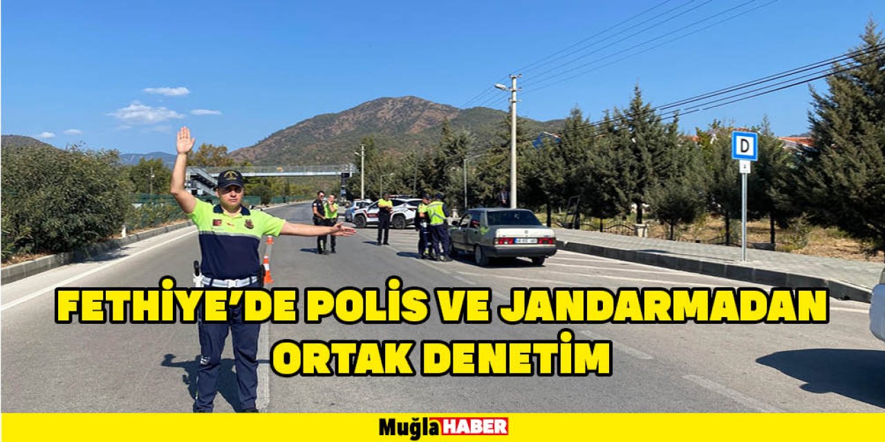 FETHİYE’DE POLİS VE JANDARMADAN ORTAK DENETİM