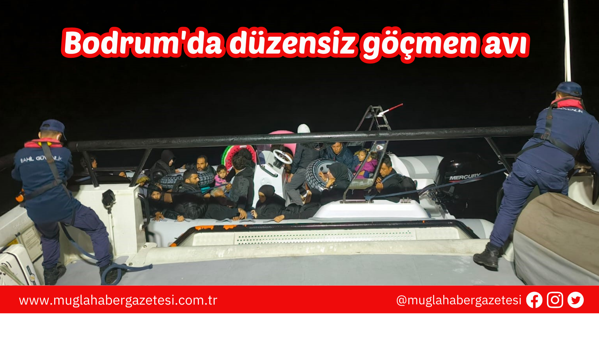 Bodrum'da düzensiz göçmen avı