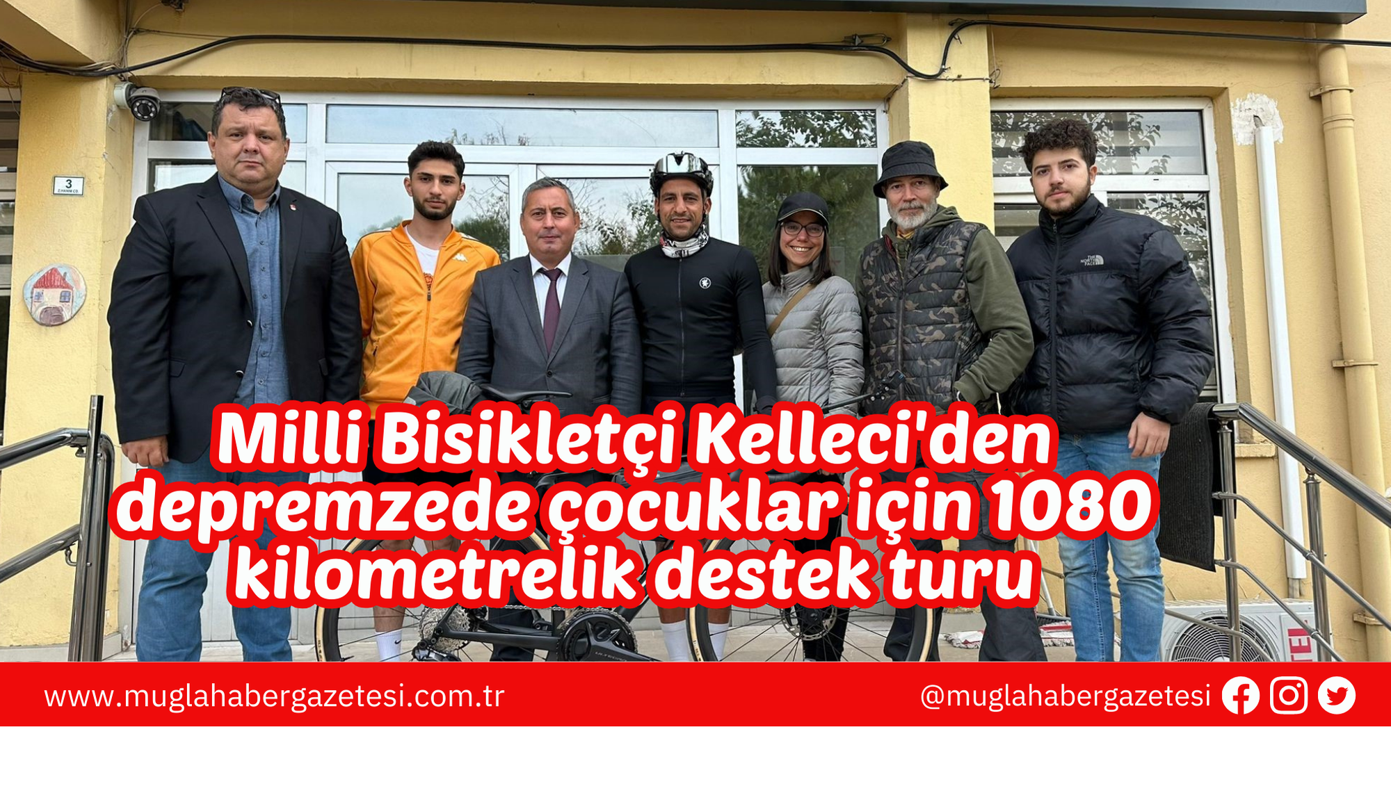 Milli Bisikletçi Kelleci'den depremzede çocuklar için 1080 kilometrelik destek turu