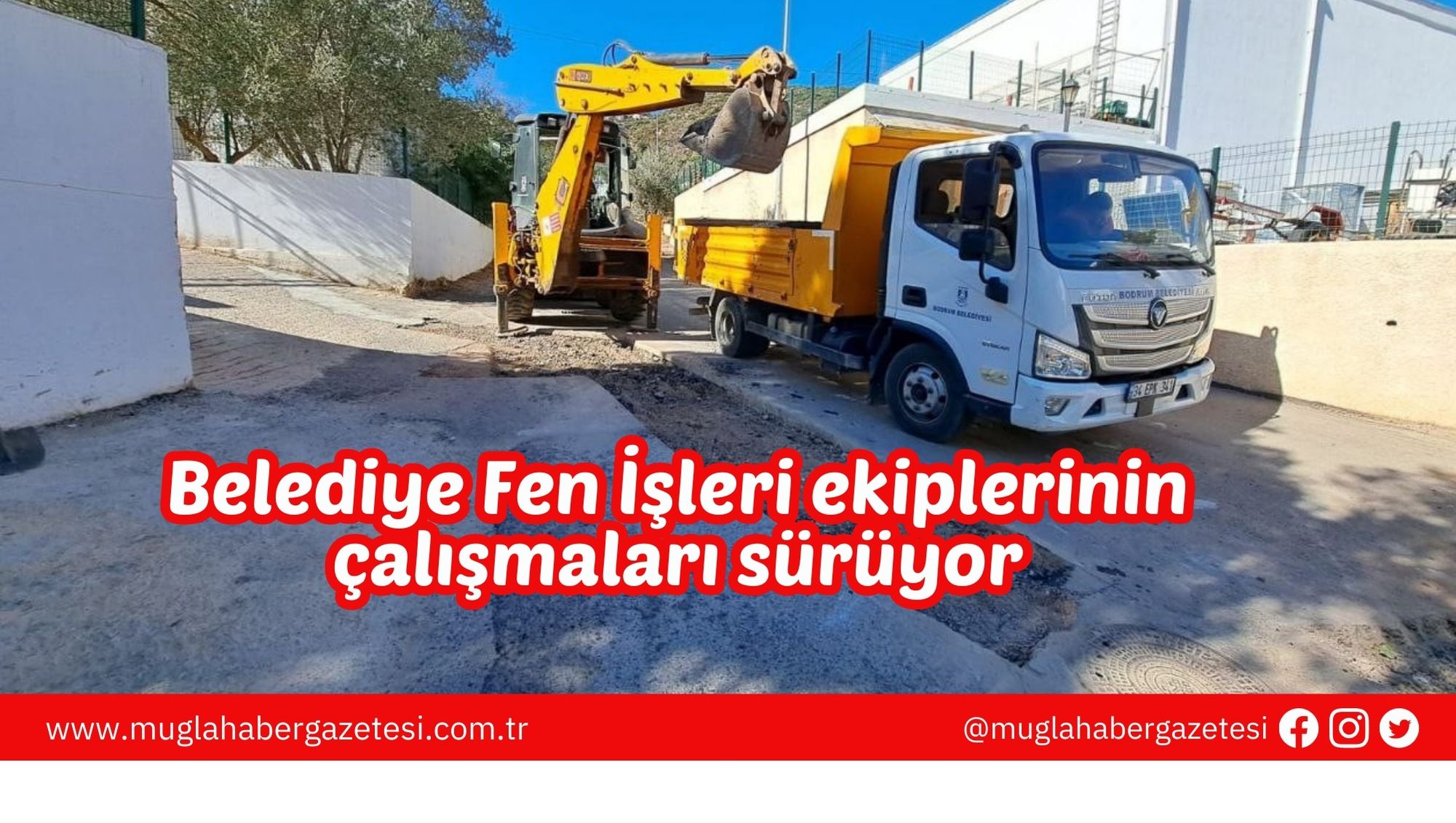 Belediye Fen İşleri ekiplerinin çalışmaları sürüyor