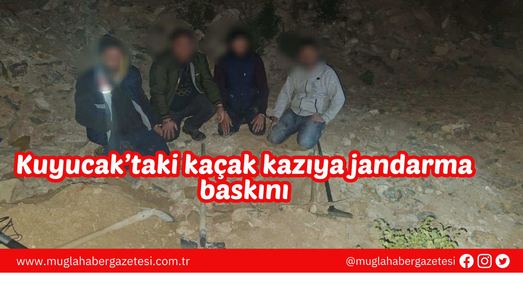 Kaçak kazıya jandarma baskını