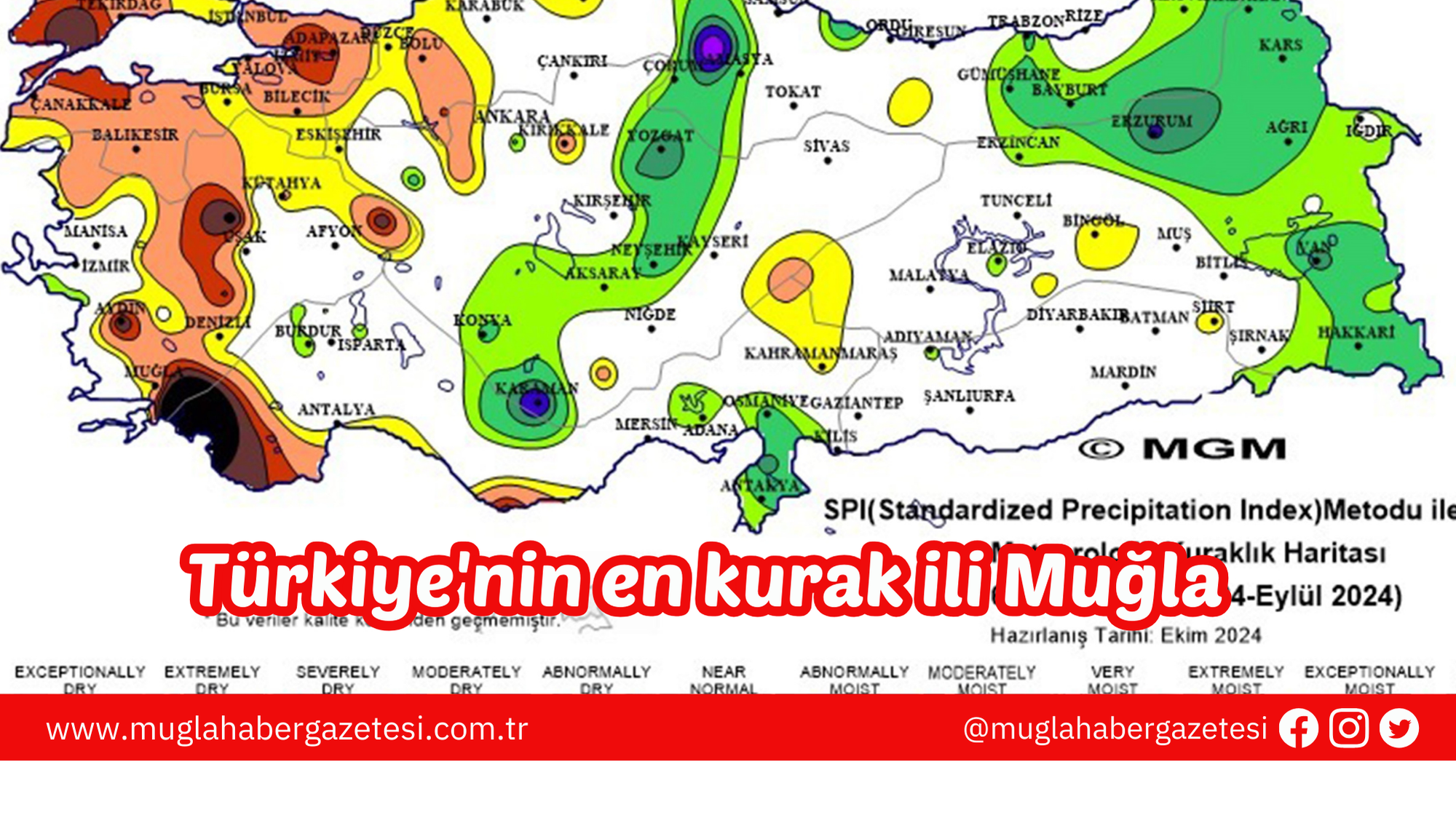 Türkiye'nin en kurak ili Muğla