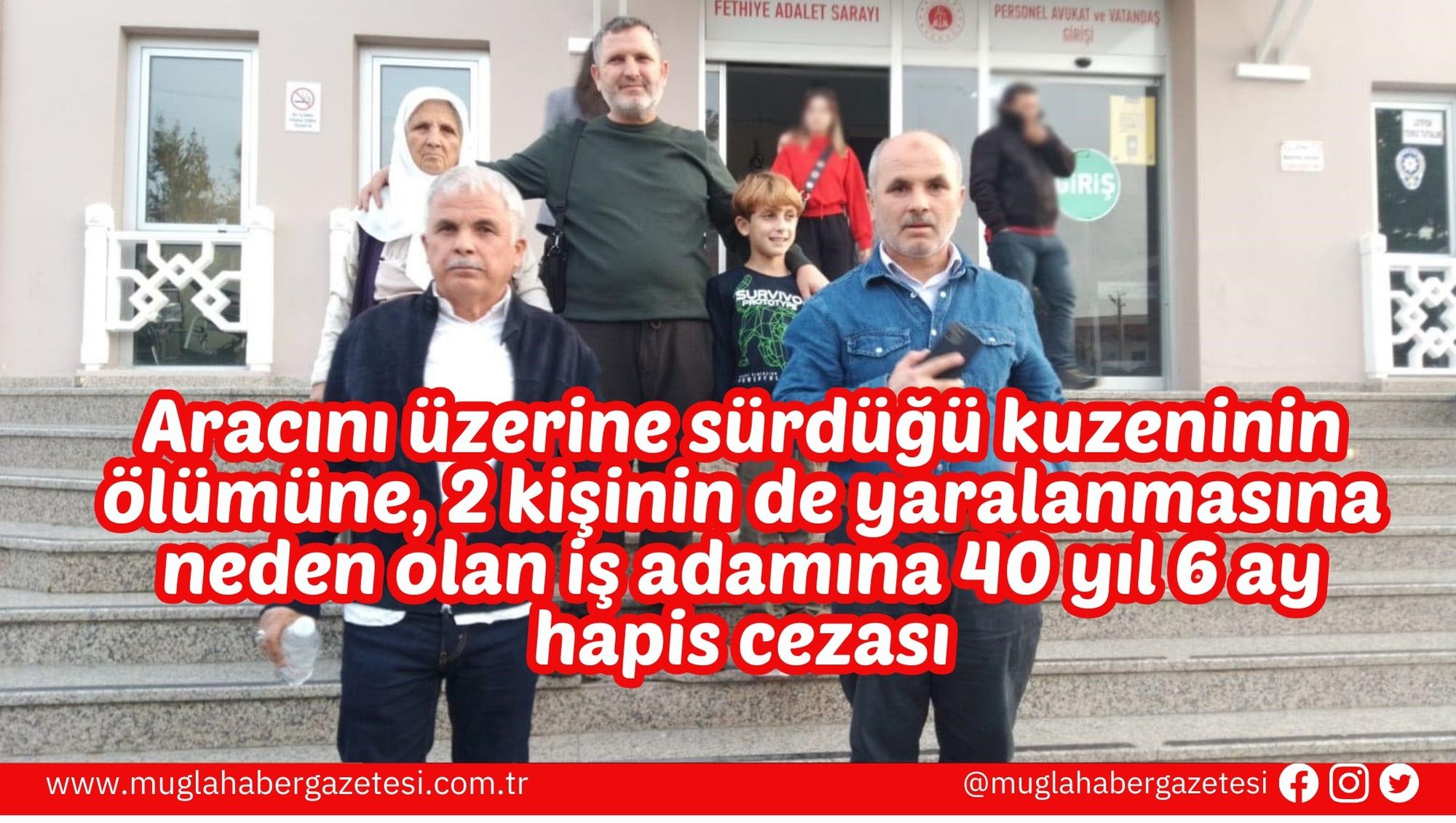 Aracını üzerine sürdüğü kuzeninin ölümüne, 2 kişinin de yaralanmasına neden olan iş adamına 40 yıl 6 ay hapis cezası