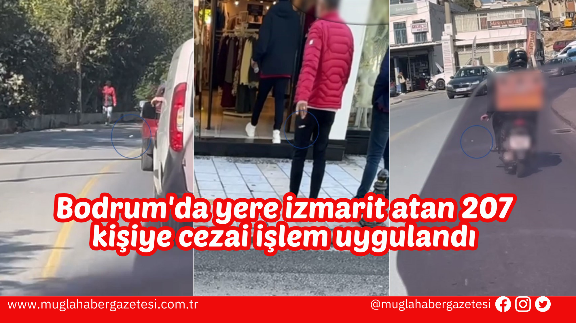 Bodrum'da yere izmarit atan 207 kişiye cezai işlem uygulandı