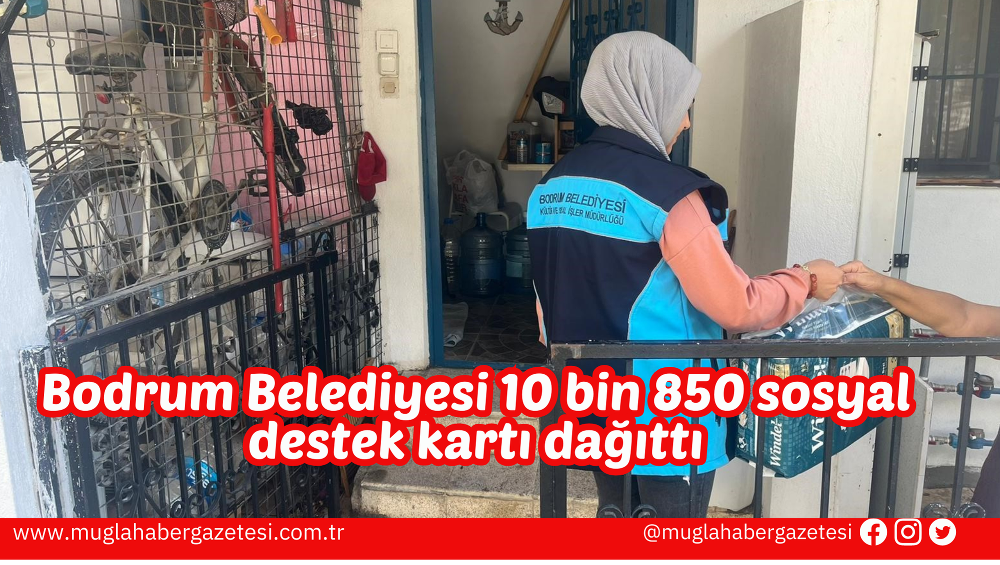 Bodrum Belediyesi 10 bin 850 sosyal destek kartı dağıttı