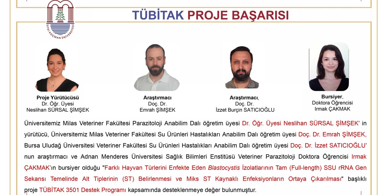 Hayvan Türlerinde Blastocystis’in Varlığı Araştırılacak