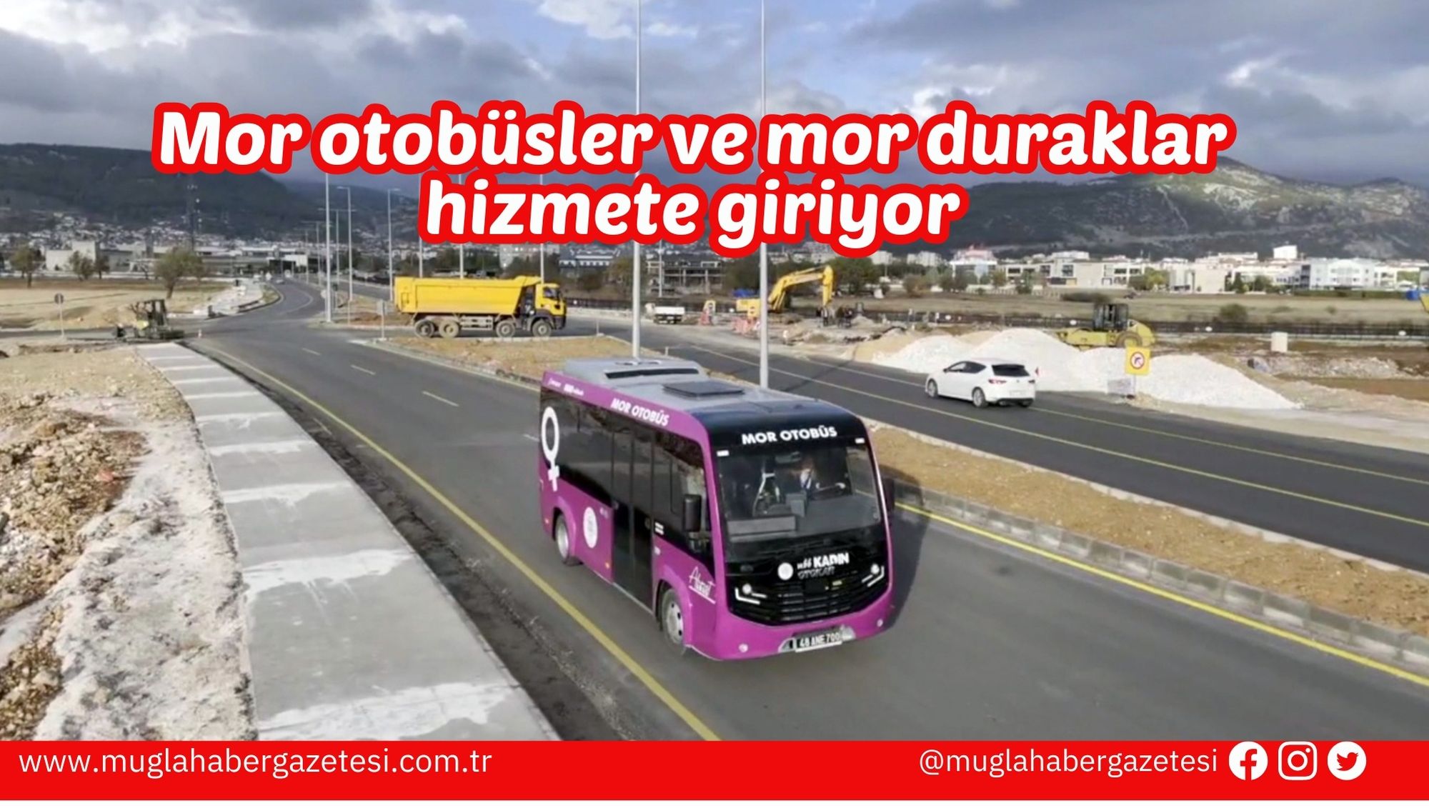 Mor otobüsler ve mor duraklar hizmete giriyor