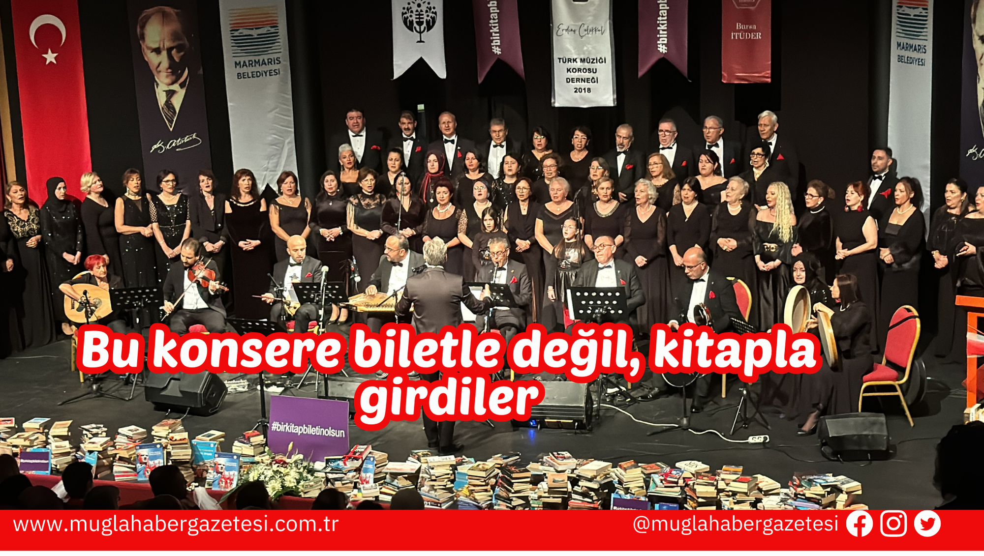 Bu konsere biletle değil, kitapla girdiler