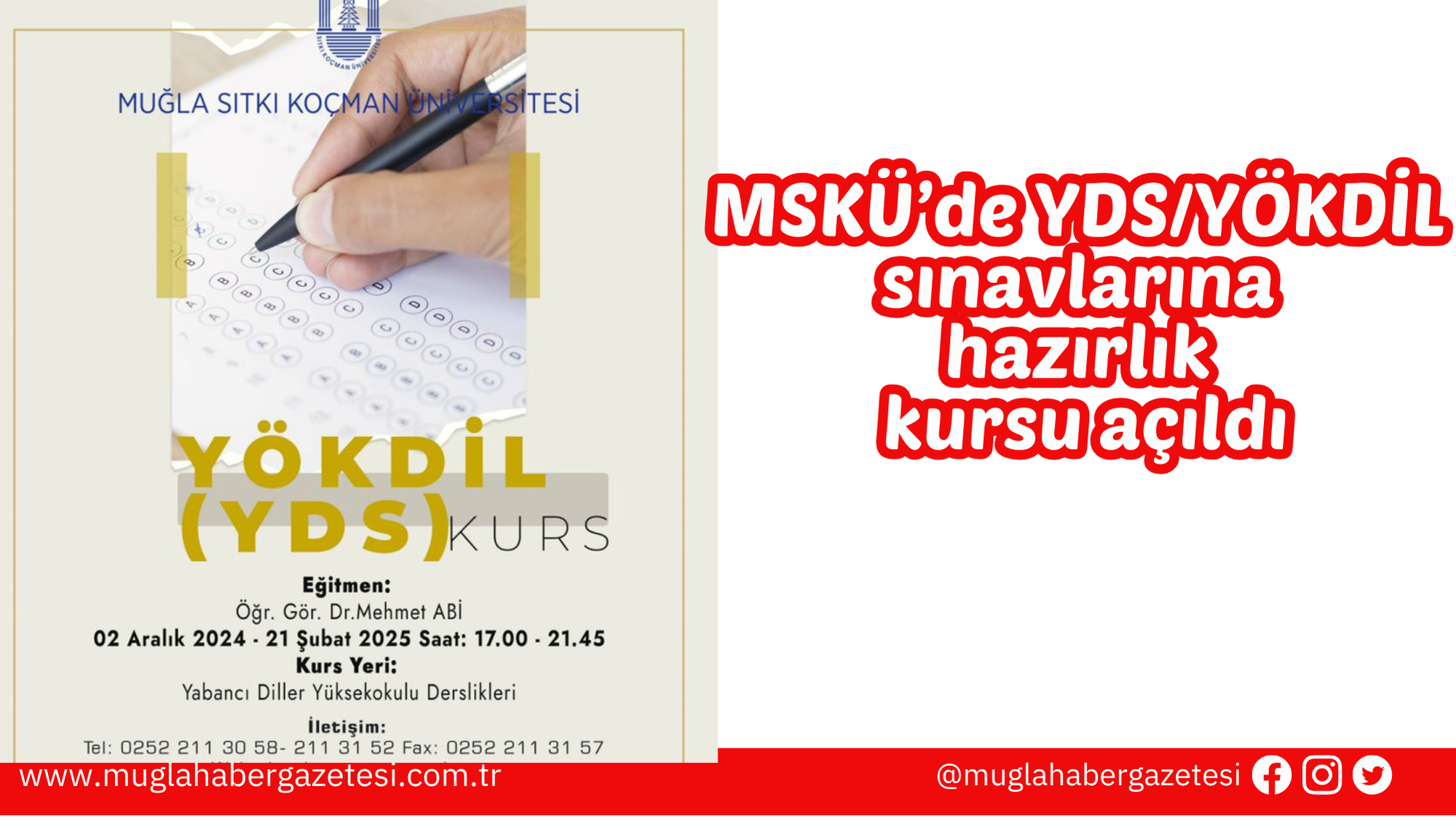 MSKÜ’de YDS/YÖKDİL sınavlarına hazırlık kursu açıldı