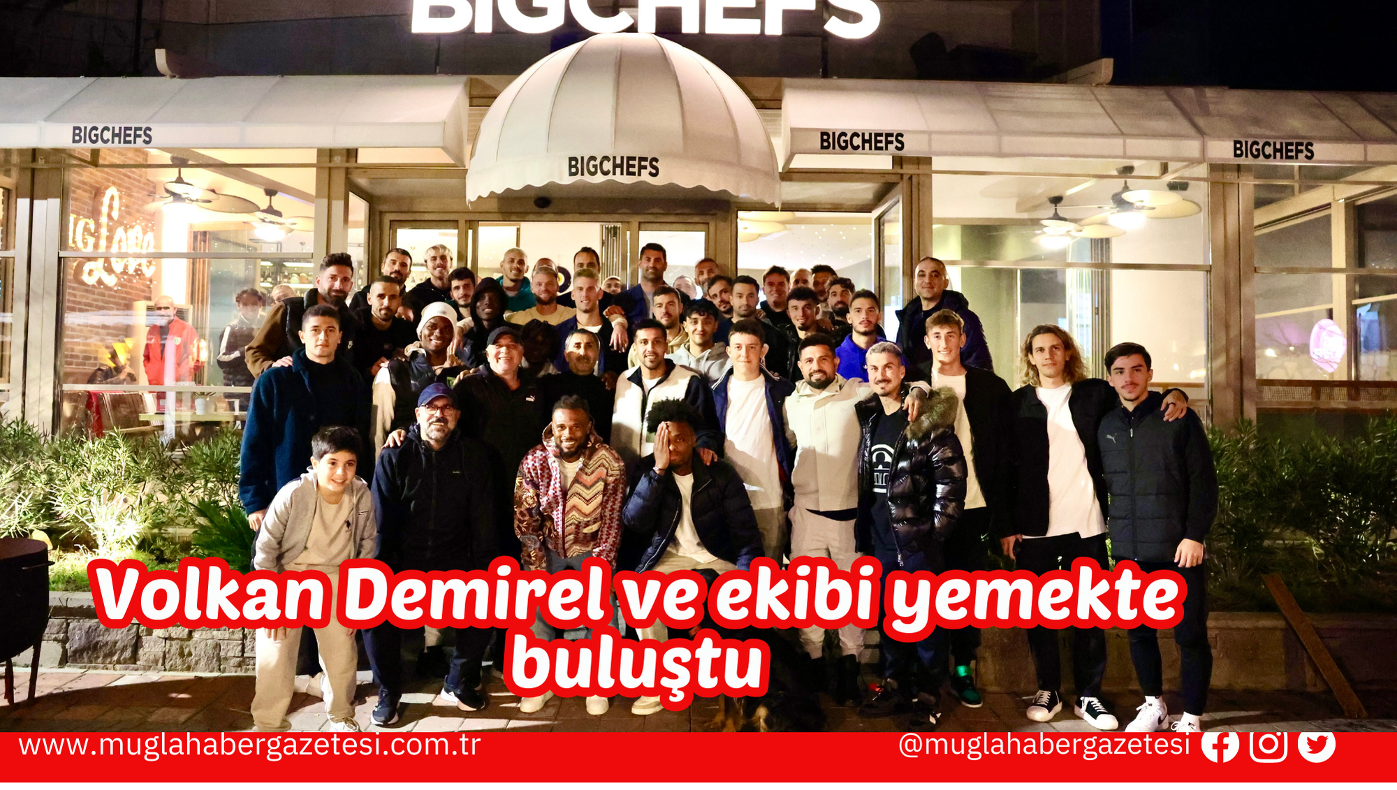 Volkan Demirel ve ekibi yemekte buluştu