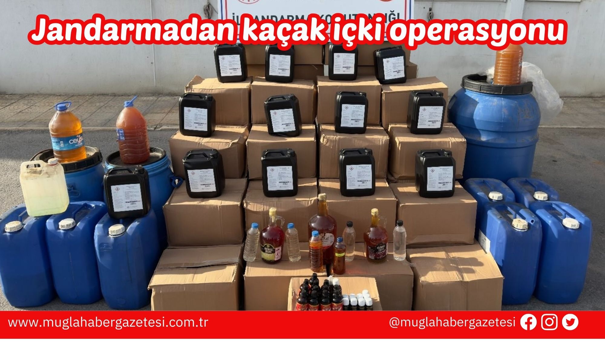 Jandarmadan kaçak içki operasyonu