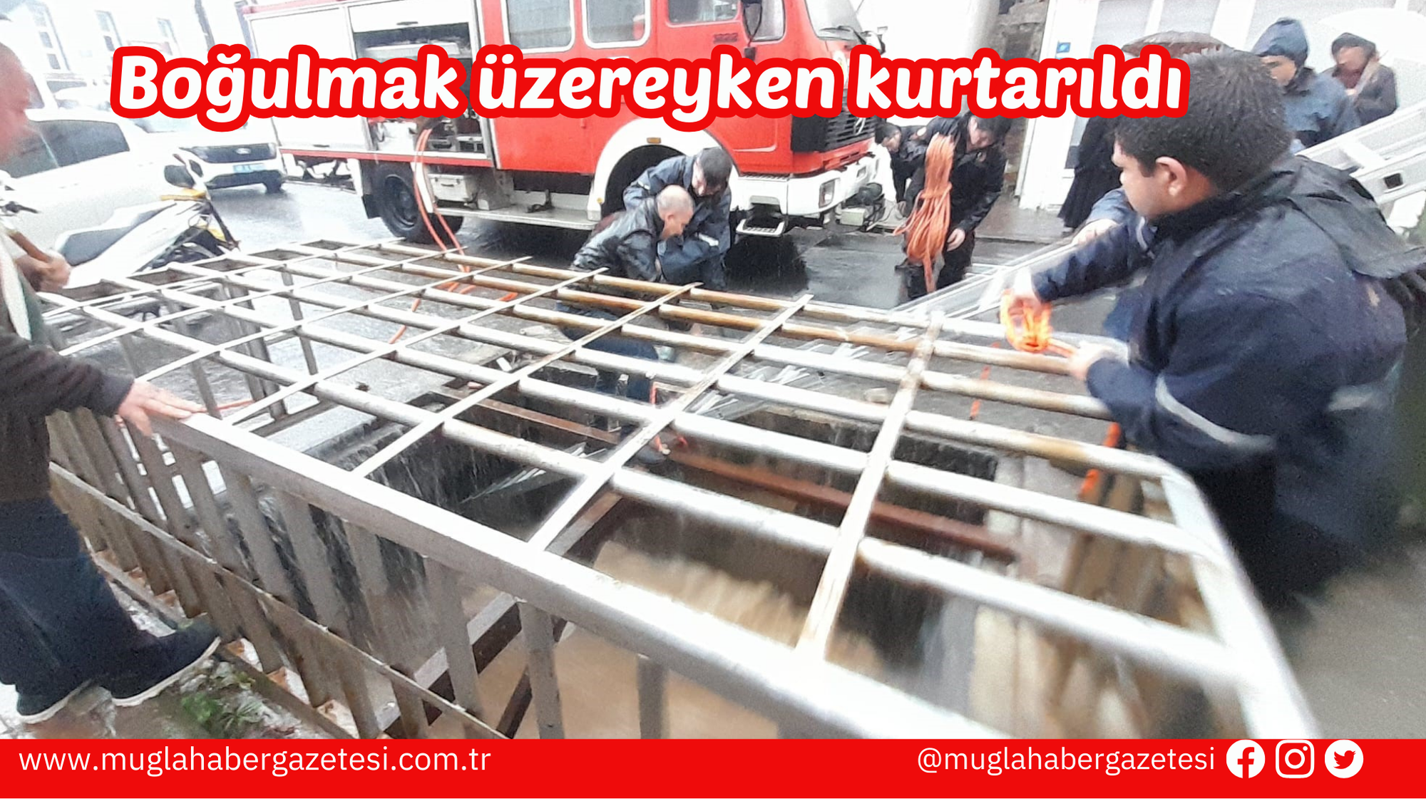 Boğulmak üzereyken kurtarıldı