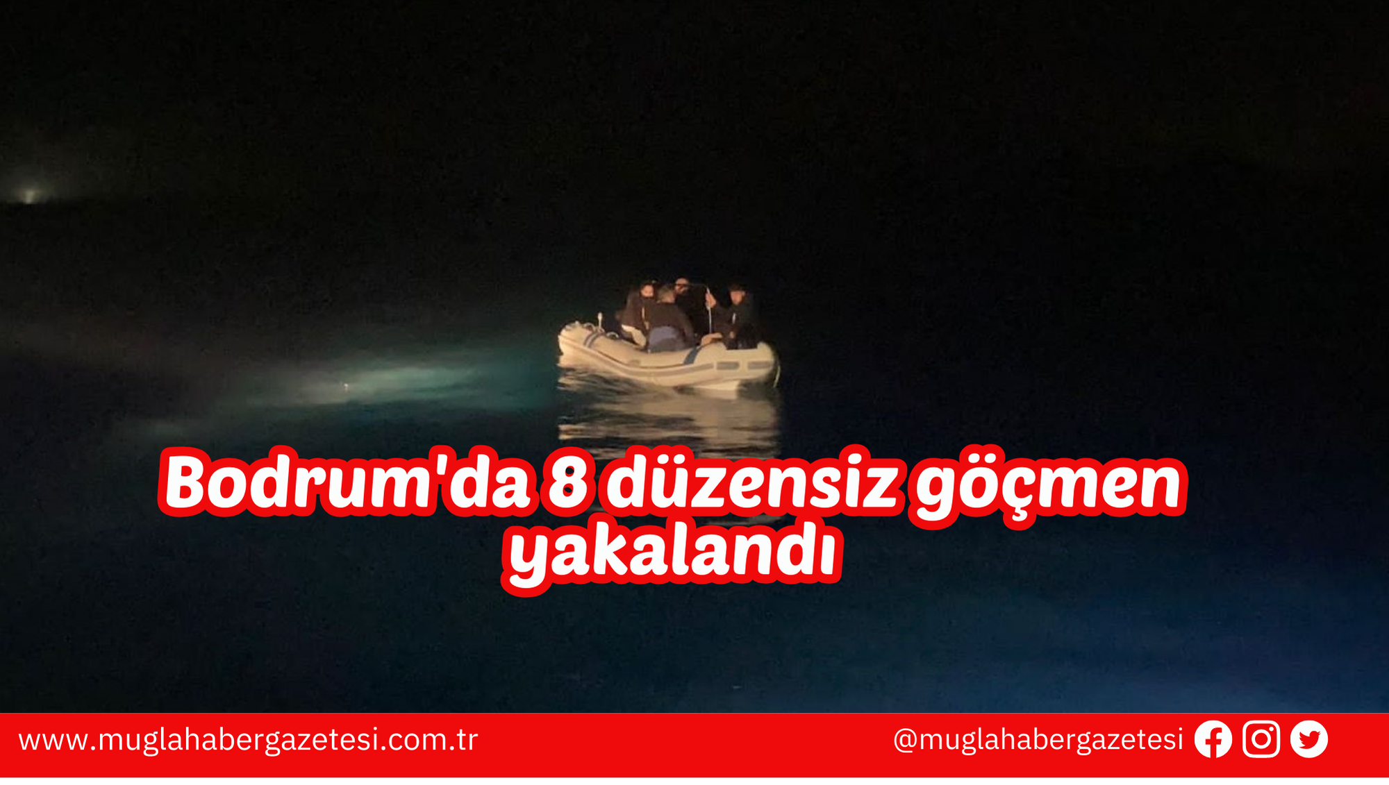 Bodrum'da 8 düzensiz göçmen yakalandı